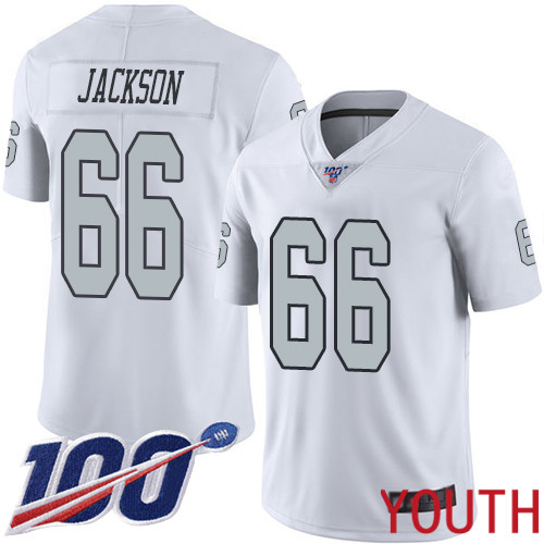 Oakland Raiders Limited White Youth Gabe Jackson Jersey NFL Football #66 100th Season Rush Vapor Jersey